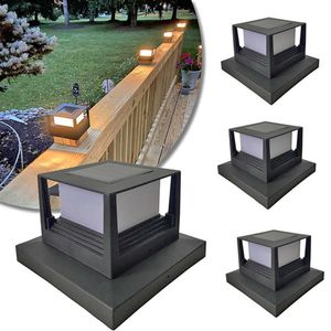 Gräsmattor Solar Garden Light Outdoor Patio Staket GATE LAMP Vattentät solen Post Light For Porch Trapps Lawn Courtyard Garden Decor P230406