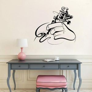 Adesivos de parede tatuagem adesivo de salão de braço mestre decalques decoração de decoração de arte removível de mural c995
