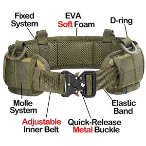 Belts Army Style Combat Quick Release Tactical Belt Fashion Men Canvas Waistband Outdoor Hunting Camouflage Waist Strap 230406