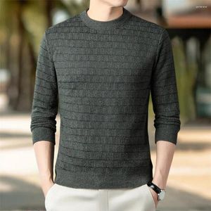 Men's Sweaters Men Autumn Winter Pullover Sweater Long Sleeve Thickened Fleece Lining Knitting Tops Slim Fit Knitwear Streetwear