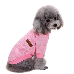 Cão de estimação clássico malhas camisola espessamento cães quentes camisa filhote de cachorro customes roupas inverno pet cão gato roupas para cães pequenos