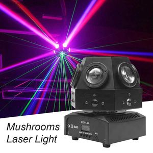 Ruchowe światła głowicy Nowe profesjonalne 60W ruchome głowicy stroboskopowe światło Laser Projektor Świąteczny oświetlenie LED DMX512 Muzyka DJ Disco Lights for Home Q231107