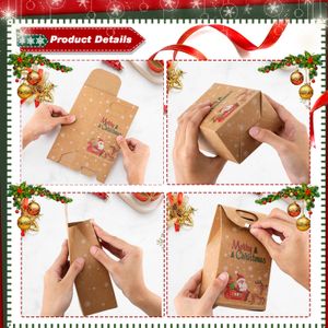 Рождественские украшения, бумажные подарочные коробки, рождественские сладости, мешочки для конфет для вечеринки, 8 различных дизайнов, Прямая доставка Otlal
