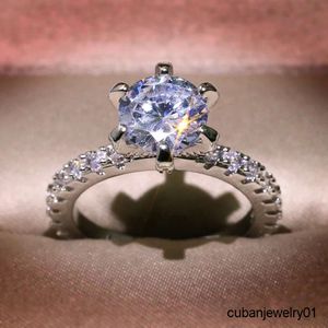 Изысканный цветок циркон обручальное кольцо для женщин ювелирные изделия шикарные круглые кристаллы серебряного цвета обручальные кольца женский подарок