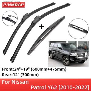 Дворники для Nissan Patrol Y62 2010-2022, передние и задние щетки стеклоочистителя, аксессуары для резки J Hook 2012 2013 2014 2015 2016 2017 2018 Q231107