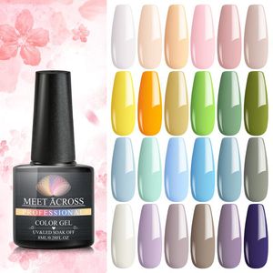 Nail Art Kits Spring Summer Light Color Gel Polish Set Soak Off Hybrid UV LED Polishes Lacquer Tips Design Manicure