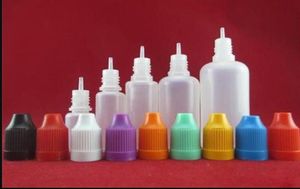 Snabb frakt Soft Style PE Needle Bottle 5 ml 10 ml 15 ml 20 ml 30 ml plastdropparflaskor Barn Proof Caps LDPE E flytande tom flaska