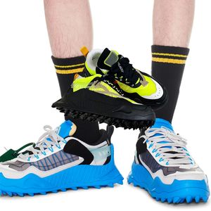Najwyższej jakości buty swobodne buty moda niebieskie buty OD S100 męskich trampki boczne zielone strzałki kolorowy wzór mężczyzna kobiety rzeźbione gumowe sole designerskie trampki z oryginałą