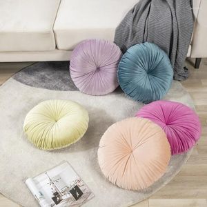 Pillow Office Chair Quilted Round Pumpkin Nordic Living Room Bay Window High Elastic S Decorative Sofa Pillows