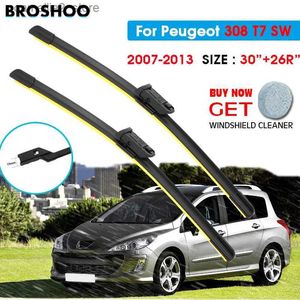 Windshield Wipers Car Silicone Wiper Blade For Peugeot 308 T7 SW 30"+26R" 2007-2013 Auto Windscreen Windshield Wiper Blades Window Wash Q231107