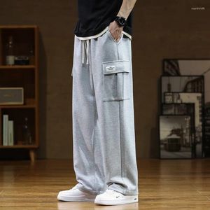 Männer Hosen Track Pant Männlich Multi-Taschen Kordelzug Herbst Jogginghose Männer Casual Baumwolle Lose Gerade Hosen Große Größe 6XL 7XL 8XL