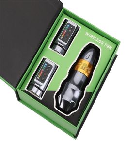 Exo Wireless Tattoo Machine Zestaw Mocno -Corless Silnik do ładowania litowego 2 bateria RotaryTattoo Pen Set 2207089439491