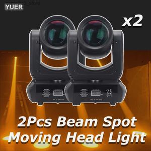 Moving Head Lights 2Pcs lot Mini 150W LED Moving Head Light Beam Spot 18 Rotating Prisms Dj Dmx Stage Light Effect Light Disco Dj Bar Wedding Club Q231107