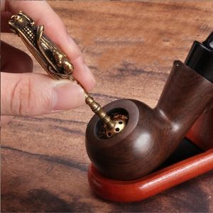 Spot pure copper metal pipe press bar multi pattern optional practical smoke knife Heat resistant compaction bucket grain tobacco pipe accessories