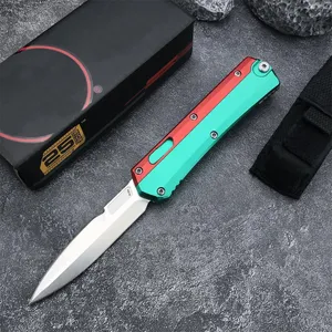 3 모델 UT184-10S 시그니처 시리즈 Green Glykon Knife M390 자동 포켓 나이프 야외 캠프 사냥 전술 자동 EDC 도구