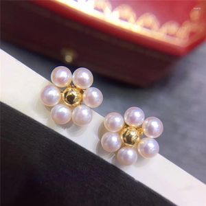 Dangle Earrings Natural Freshwater Cultured Pearls Tibetan Silver Good Quality Pearl 4-5MM Wholesale