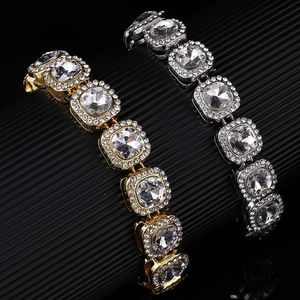 12mm zinklegering diamant set tennis halsband för män kvinnor kubansk kedja hiphop halsband smycken tillbehör unisex