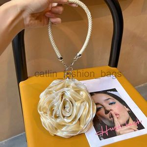 Сумки на плечо Сумка с цветком розы Шелковая сумка Симпатичная мини-круглая женская сумка Кошелек Bagcatlin_fashion_bags