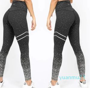 Yoga kläder Bronzing Printed Women Pants Sport Legging Workout Fitness Clothing Jogging Running Pant Gym Tight Sportswear