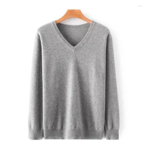 Maglioni maschili aliselect moda in lana merino cashmere uomini maglione maglione a v-scollo a v-scollo a manicotto spesso pullover a autunno abbigliamento jumper top