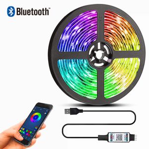 Bluetooth Control l 10M 5M Led Strip Lights RGB Infrared Control Luces Luminous Decoration For Living Room SMD5050 Ribbon Lighting Fita Lamp bedroom