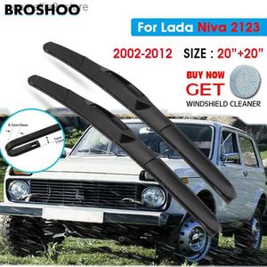 Windshield Wipers Car Wiper Blade For Lada Niva 2123 20"+20" 2002-2012 Auto Windscreen Windshield Wipers Blades Window Wash Fit U Hook Arms Q231107