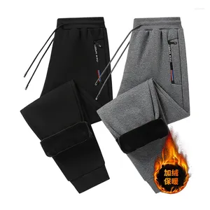 Männer Hosen Winter Casual Warme Kleidung Plus Größe Jogginghose Lose Elastische Gebürstet Hose Jogger Mann Thermo Fleece Hosen