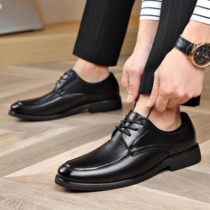 Kleidschuhe für Herren, formal, original, italienisch, für Männer, Schnürung, spitze Zehen, elegant, lässig, Business, Luxus, sozialer männlicher Schuh