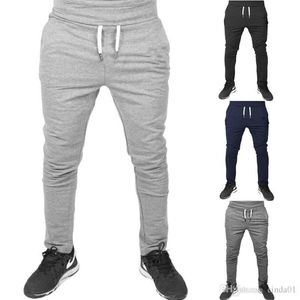 New Men Style Casual Fitted Gym Pants Slim Fit brodered Stretch Urban Wind Sport Pants Straight Trousers296a