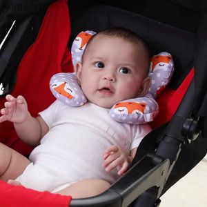 Almofadas Novo travesseiro de bebê protetor de viagem assento de carro cabeça pescoço apoio travesseiros recém-nascidos crianças em forma de U encosto de cabeça almofada de criança 0-3 anosL231117