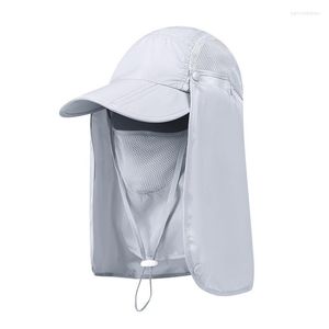 Berets Outdoor Male UV Protection Sun Hat Women Summer Quick Drying Fisherman Caps Foldable Baseball Cap Men Neck Flap Bucket Hats