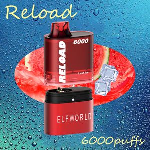 Elfworld Crystal Reload Desechable 12K Puffs Pro Max 0%2%5%World Big Smok Bar Vap Meloso 6000 9000 10000 12000 15000 Podpełniony e-liquid Radość pusta palenie palenia para