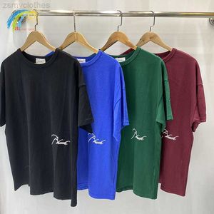 Men's T-Shirts Spring Summer Rhude T Shirts Men's Casual Clothes Oversized Cotton Letter Embroidered Fashion Streetwear Short Sleeve More Color