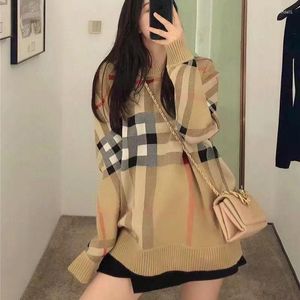 Kvinnors tröjor Designer Sweater Autumn Round Neck Rands Long Sleeve Women High End Jacquard Cardigan Stickrocks