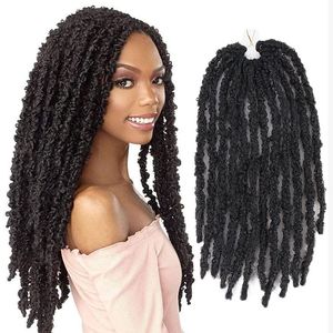 Butterfly Locs szydełka włosy Włosy wstępnie pętny bob miękki w trudnej sytuacji Faux Locs Plejanie włosów syntetyczne szydełkowe przedłużenia włosów