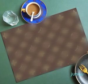 Tabela klasik placemat tasarım baskılı pu malzeme e otel kafe masa dekorasyonu