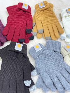 Women Thick Knitted Gloves New Fashion Warm Soft Comfortable Winter Gloves Men Stretch Keep Warm Riding Skiing Outdoor Gloves 2023 Fashion Accessories