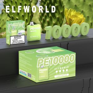 Elf World PE10000使い捨てEタバコVAPE 10K 10000パフペン650MAHバッテリー使い捨て蒸気装置POD PI9000卸売
