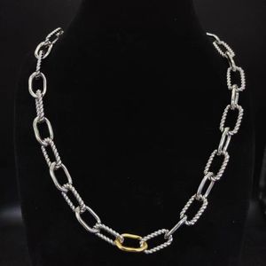 DY Naszyjnik Designer Naszyjniki DY Biżuteria Man Silver Retro Vintage Fashion Biżuteria Złote Naszyjniki Łańcuch na męskie przyjęcie urodzinowe Prezent Bezpłatna wysyłka