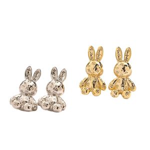 Womens Rabbit Earrings Charm Design Gold Earrings Spring Designer Jewelry Romantic Couple Family Gift 925 Sliver Stainless Steel Accessories ZG2239