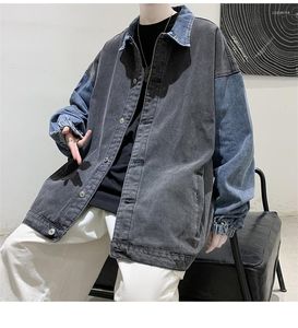 Herrenjacken High Street Denim Single Coat Herren Frühjahr und Herbst American Vintage Pilot Style Loose Fit Work Top Casual Wear