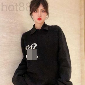 Women's Sweaters Designer 2023 Autumn/winter New Flower Round Neck Sweater with Jacquard Weaving Craft Fashionable and Advanced X152