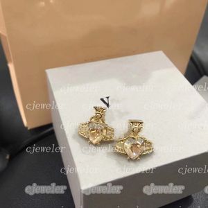 Charm Studs örhängen aretes stjärna Saturn Vivi West Heart är full av diamantörhängen designer för män kvinnor lyxiga smycken orecchini bijoux cjewelers