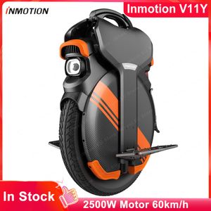 Nyaste inMotion V11y Unicycle Air Suspension 84V 2500W 1500Wh Self Balance Scooter Electric Build-In handtag Monowheel Hoverboard EU Stock