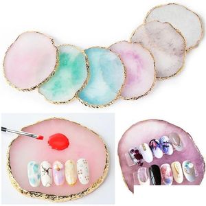 Novelty Items Ring Earrings Display Tray Jewelry Plate Resin Storage Painted Palette Necklace Creative Dec Dho1H