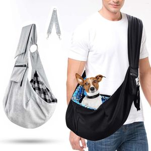 Hundbilstol täcker mode bärbara bröstväska husdjur leveranser bomull tyg band crossbody ut gåva