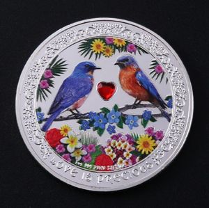 Arts and Crafts 2019 Niue Silver Coin Commemorative Coin of Winged Love Bird