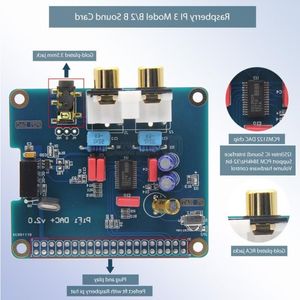 Custodia in acrilico DAC Freeshipping PCM5122 I2S 32 bit HIFI PiFi DIGI DAC IGI Kit scheda audio audio digitale per Raspberry PI 3 Modello B / 2B Jxet