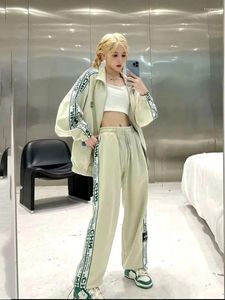 Frauen Zwei Stück Hosen Insozkdg 2023 Herbst Sport Anzüge Mode Lässig Sweatshirt Anzug Weibliche Koreanische Ensembles Femme Gespleißt