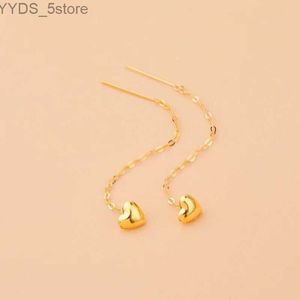 Stud Zhixi Real 18K Gold Drop Earrings AU750 Fine Jewelry Grain Ear Wire Weddy Trendy Party Gift for Women E365 YQ231107